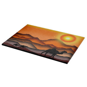 Camel Cutting Board mit Deser Sunset Schneidebrett