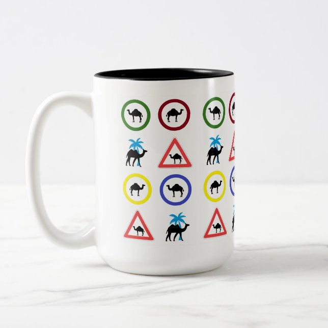 Camel Dromedary Coffee Mug Zweifarbige Tasse (Links)