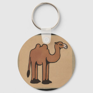 Camel - farbenfrohe antike BuchIllustration Schlüsselanhänger