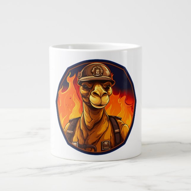 Camel Firefighter Jumbo-Tasse (Vorderseite)