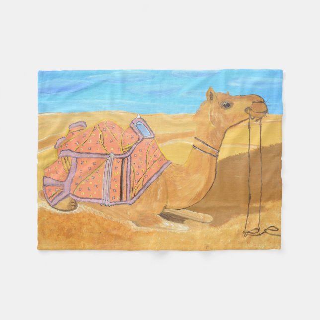 Camel Fleece Blanket (Vorderseite (Horizontal))