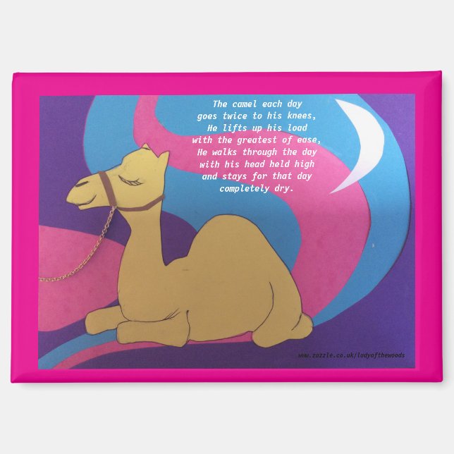 Camel Gedicht Magnet (Vorderseite)