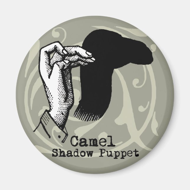 Camel Hand Puppet Shadow Games Vintag Magnet (Vorne)