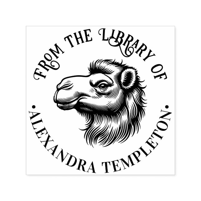 Camel Head Zeichnend "From the Library" #1P Permastempel (Design)