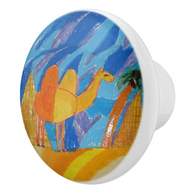 Camel Kunst von Kindern Keramikknauf (Rechts)