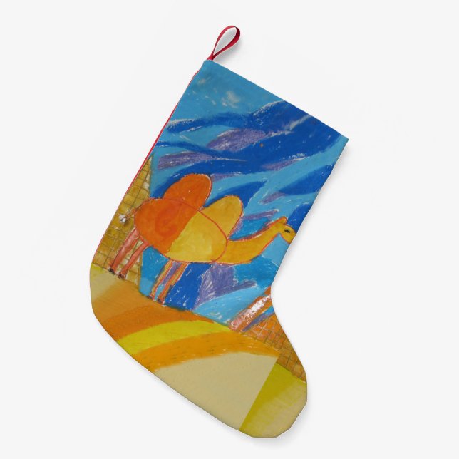 Camel Kunst von Kindern Kleiner Weihnachtsstrumpf (Vorderansicht (hängend))