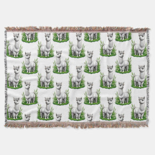 Camel Lama Alpaca Muster Design Decke