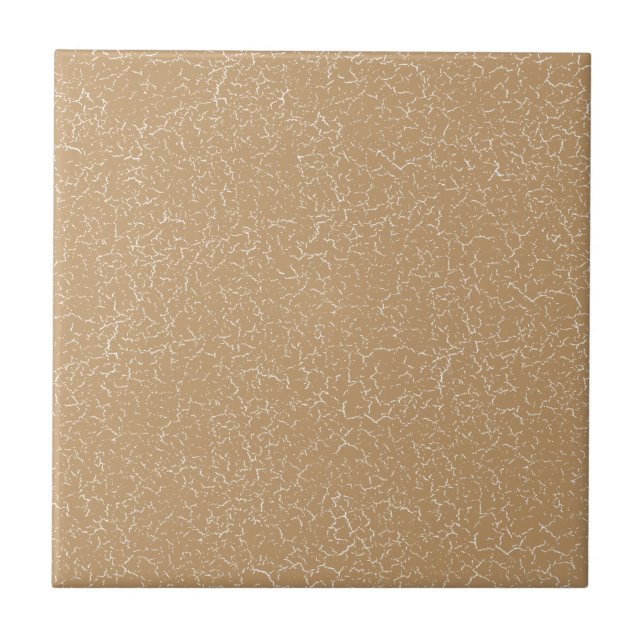 Camel Latte Tan Crackle Glaze Solid Color Tile Fliese (Vorderseite)