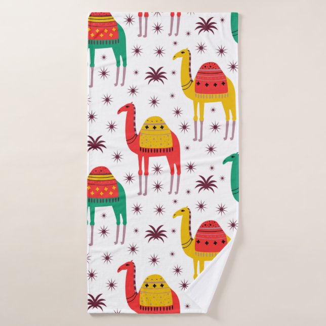 Camel Muster flache Farbgestaltung Badehandtuch (Badehandtuch)