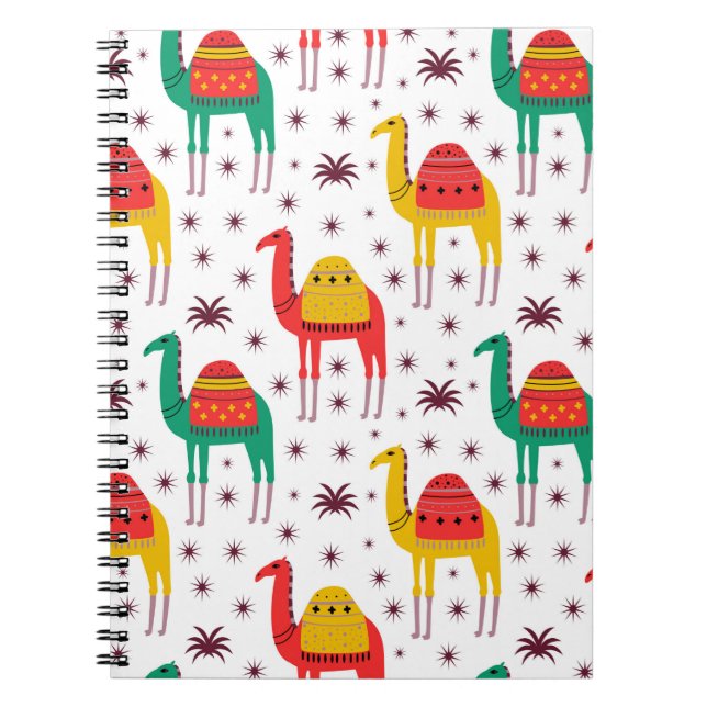 Camel Muster flache Farbgestaltung Notizblock (Vorderseite)