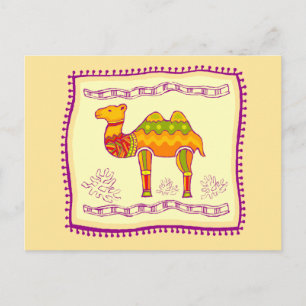 Camel Quilt Postkarte