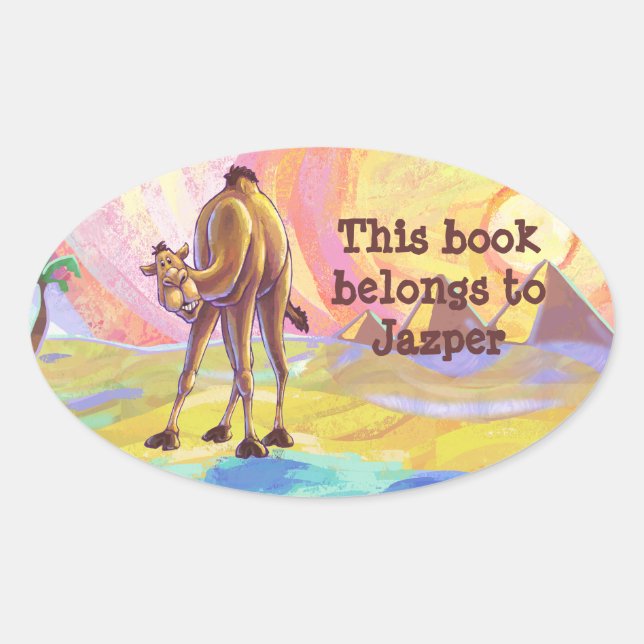 Camel Stationery Ovaler Aufkleber (Vorderseite)