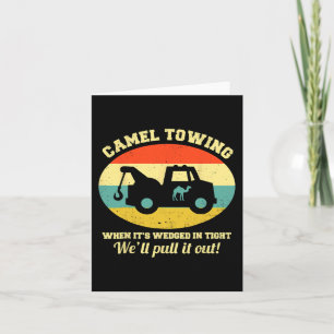 Camel Towing Retro Adult Humor Sprichwort Fun Hall Karte