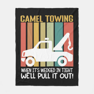 Camel Towing Retro Adult Humor Sprichwort Hallowee Fleecedecke