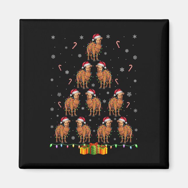 Camel Weihnachtsmannmütze Xmas Lights Männer Weihn Magnet (Vorne)