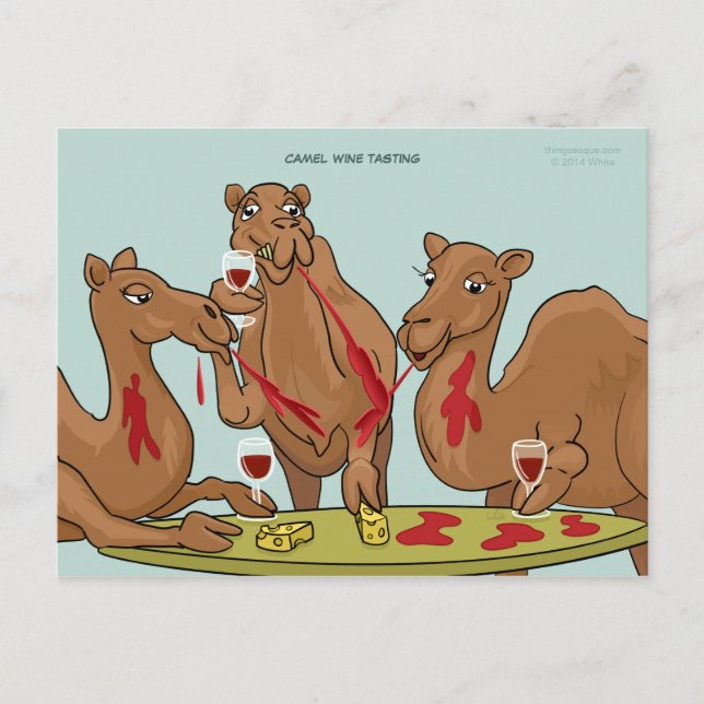 Camel Weinprobe Postkarte (Vorderseite)