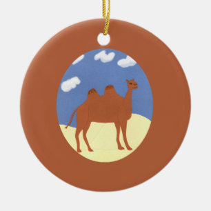 Camel Whimsical über die Dünen der Wüste Keramik Ornament