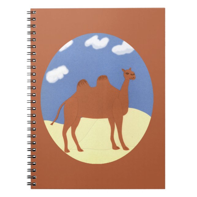 Camel Whimsical über die Dünen der Wüste Notizblock (Vorderseite)