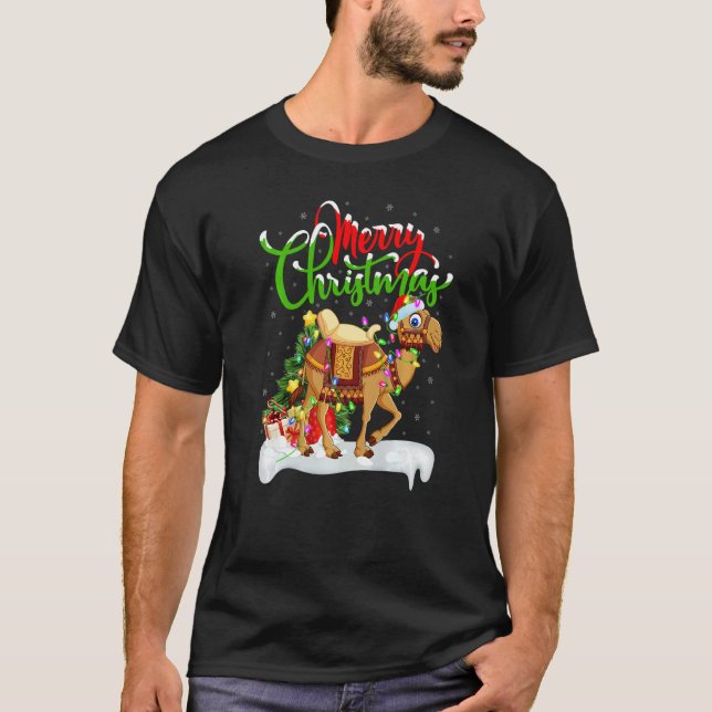 Camel  Xmas Decorations Santa Camel Christmas T-Shirt (Vorderseite)