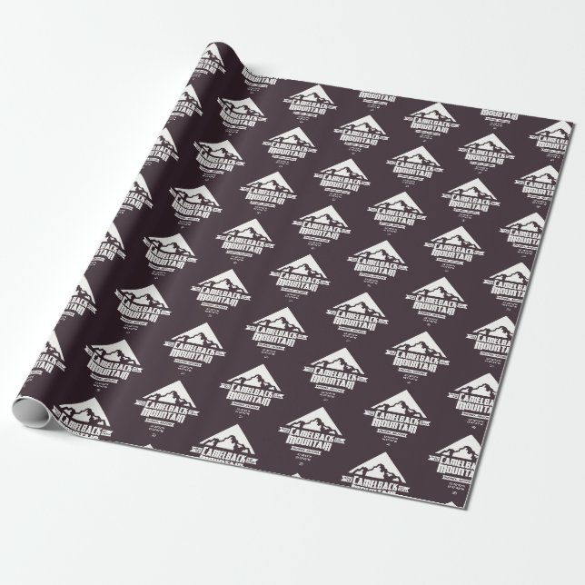 Camelback Mountain (Dark) - Wrapping Paper Geschenkpapier (Ungerollt)