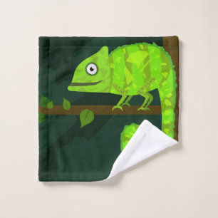 Caméléon vert mignon