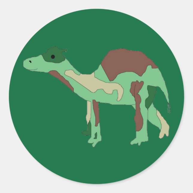 Camelflage-Aufkleber Runder Aufkleber (Vorderseite)