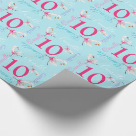 Camellia Aquarellballet Schwan 10. Geburtstagspack Geschenkpapier