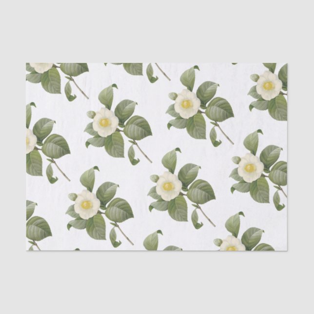 Camellia Blume Pattern Seidenpapier (Vorderseite)