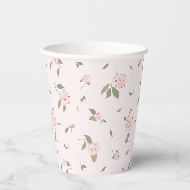 Camellia Garten Pappbecher (Vorderseite)