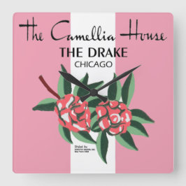 Camellia House, Drake Hotel, Chicago; 1940-1977 Quadratische Wanduhr