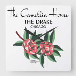 Camellia House, Drake Hotel, Chicago, IL Quadratische Wanduhr