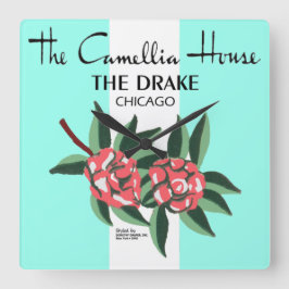Camellia House, Drake Hotel, Chicago, IL Quadratische Wanduhr