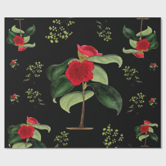 Camellia Japonica bei Mitternacht Verpackungspapie Geschenkpapier