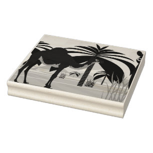 Camels Illustration Gummistempel