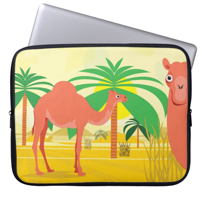Camels Illustration Laptopschutzhülle (Vorderseite)