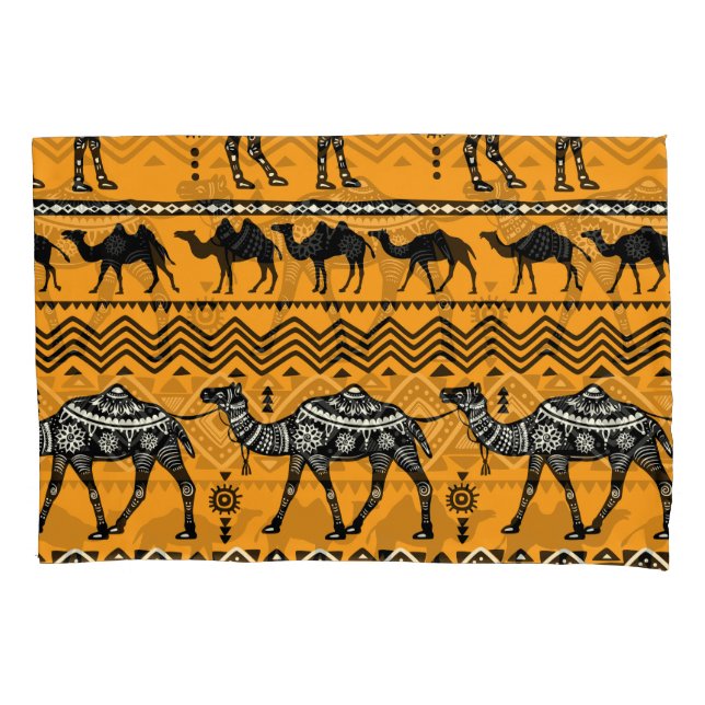 Camels Illustration Nahtloses Muster. Kissenbezug (Vorderseite)