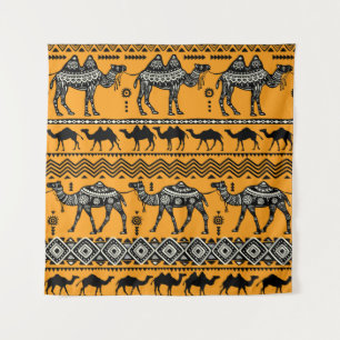 Camels Illustration Nahtloses Muster. Wandteppich