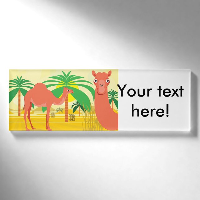 Camels Illustration Namenschild (Vorderseite)