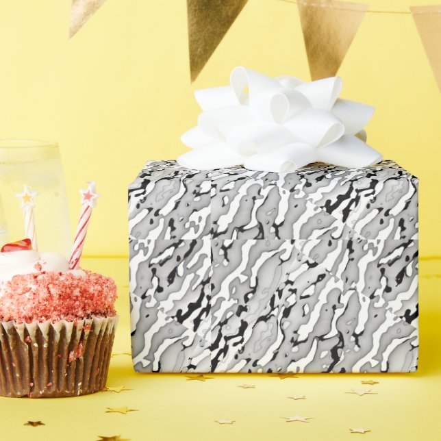 Cameo Lang hellgrau Design Geschenkpapier (Geburtstagsparty)