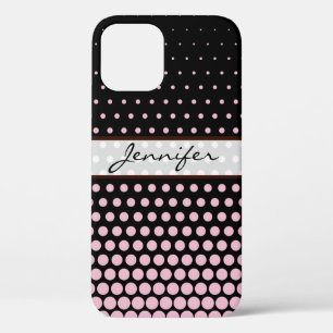 Cameo Pink Polka Dot Elegant Modernes Schwarz Case-Mate iPhone Hülle