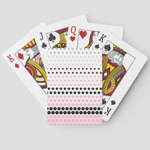 Cameo Rosa und schwarze Polka-Punkte Spielkarten