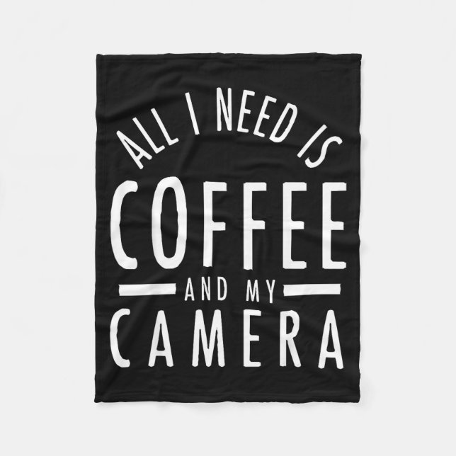 Camera &amp; Coffee - Funny Photography Quote Phot Fleecedecke (Vorderseite)