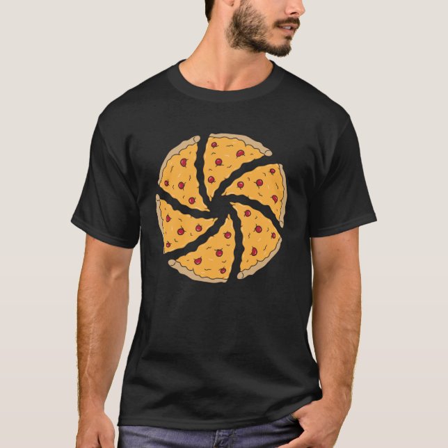 Camera Aperture Pizza Slices Photography T-Shirt (Vorderseite)
