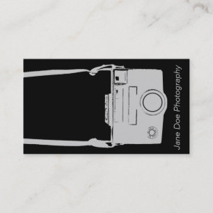 Camera Business Vintag Grau & Schwarz Film Visitenkarte