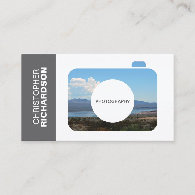 CAMERA FOTO LOGO for FOTOGRAPHERS Business Card Visitenkarte (Vorderseite)