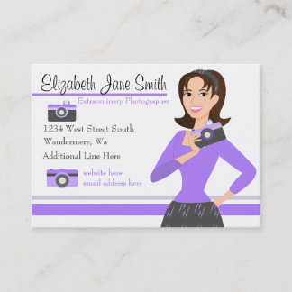 Camera Girl Business Card NEU Visitenkarte