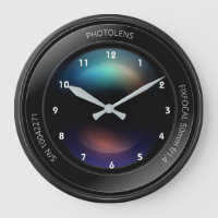 Camera Lens Fotogray Design Acrylic Wall Clock
