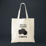 Camera Lover Candid Photographer Tragetasche<br><div class="desc">Camera Lover Candid Photographer Tote Bag originally designed by Nisha Prabhu. Carry your passion for photography everywhere with our Camera Lover Candid Photographer Tote Bag. This spacious tote features an eye-catching design that highlights your love for candid photography and capturing authentic moments. Whether you're heading to a photoshoot or running...</div>