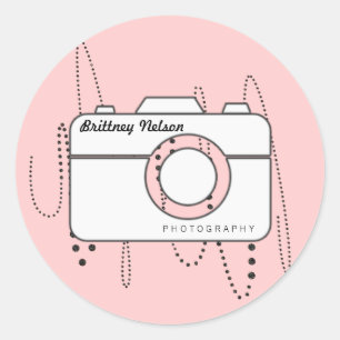 Caméra + Nom commercial Photographe Stickers