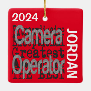 Camera Operator Extraordinaire CUSTOM Keramikornament